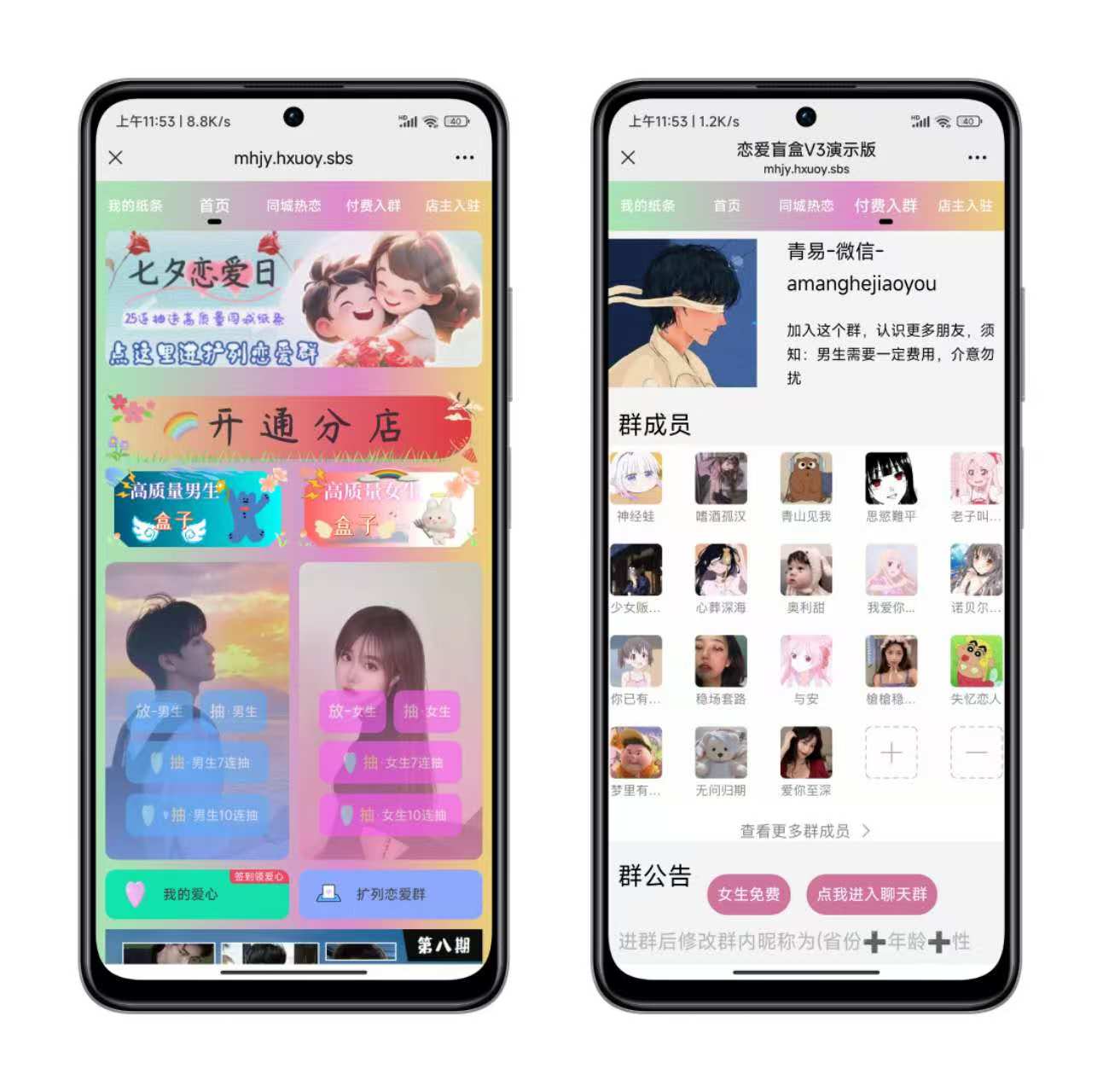 2025最新盲盒交友+付费进群二合一版本-源码亲测网